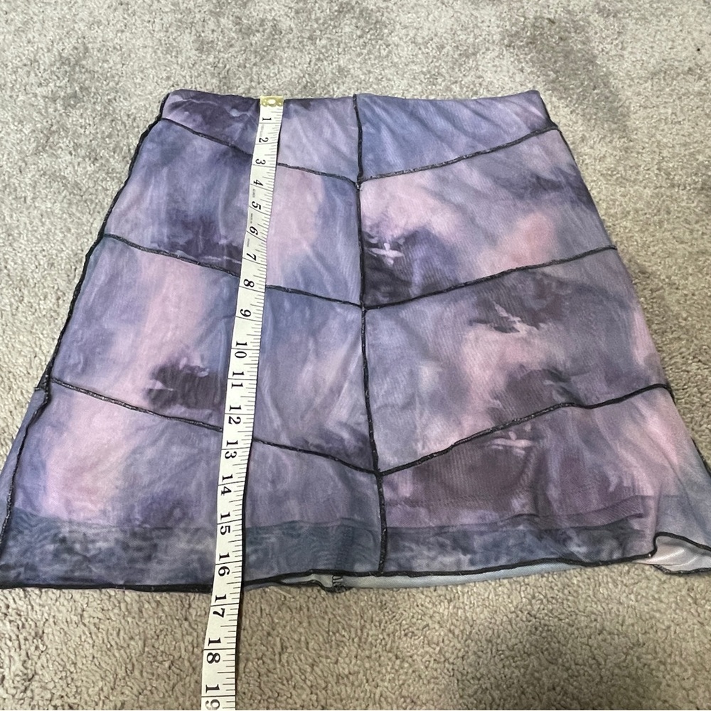 Princess Polly Purple The Bella‎ High Waisted Mesh Mini Skirt Women's Size 6 - Picture 4 of 6